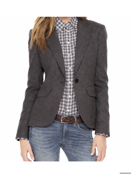 rag & bone Jackets & Blazers - Rag & Bone Ny Women’s Charcoal Jett Ruffle Blazer Sz 8